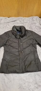 Tommy Hilfiger Down Puffer Jacket Womens S Black Winter Coat Preppy Warm Ski